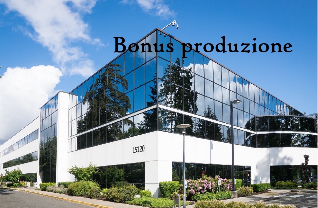 Come funziona il bonus produzione