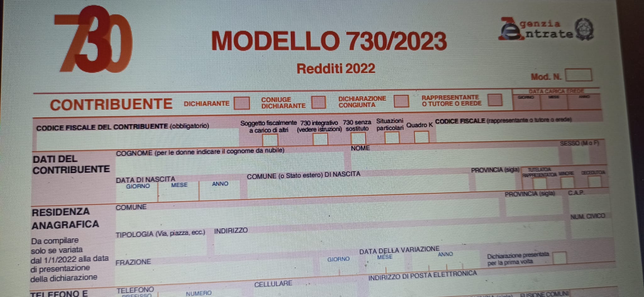 Modello 730/2023, approvato il nuovo modulo definitivo