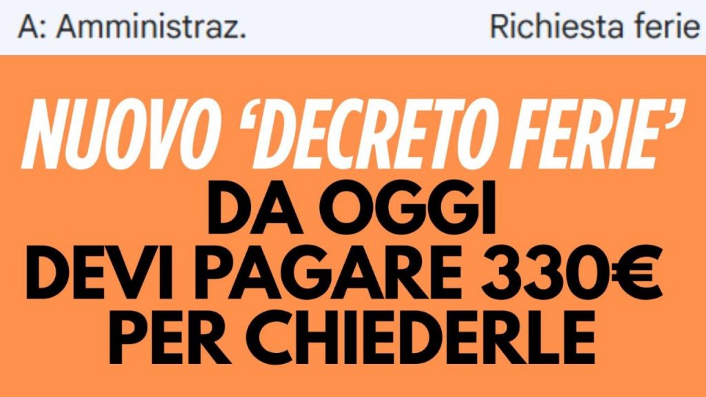 Scopri quanto devi pagare per andare in ferie