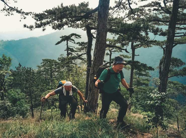 anziano trekking