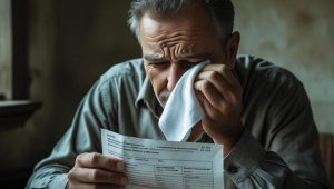 Pensionato in lacrime