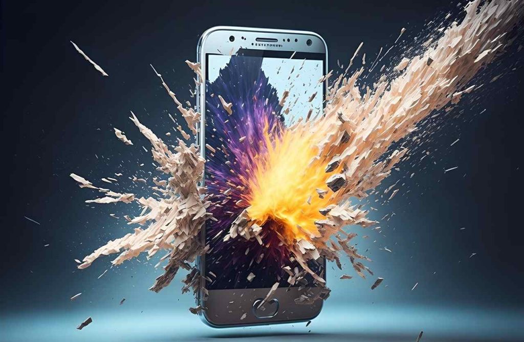 smartphone esplosione batteria