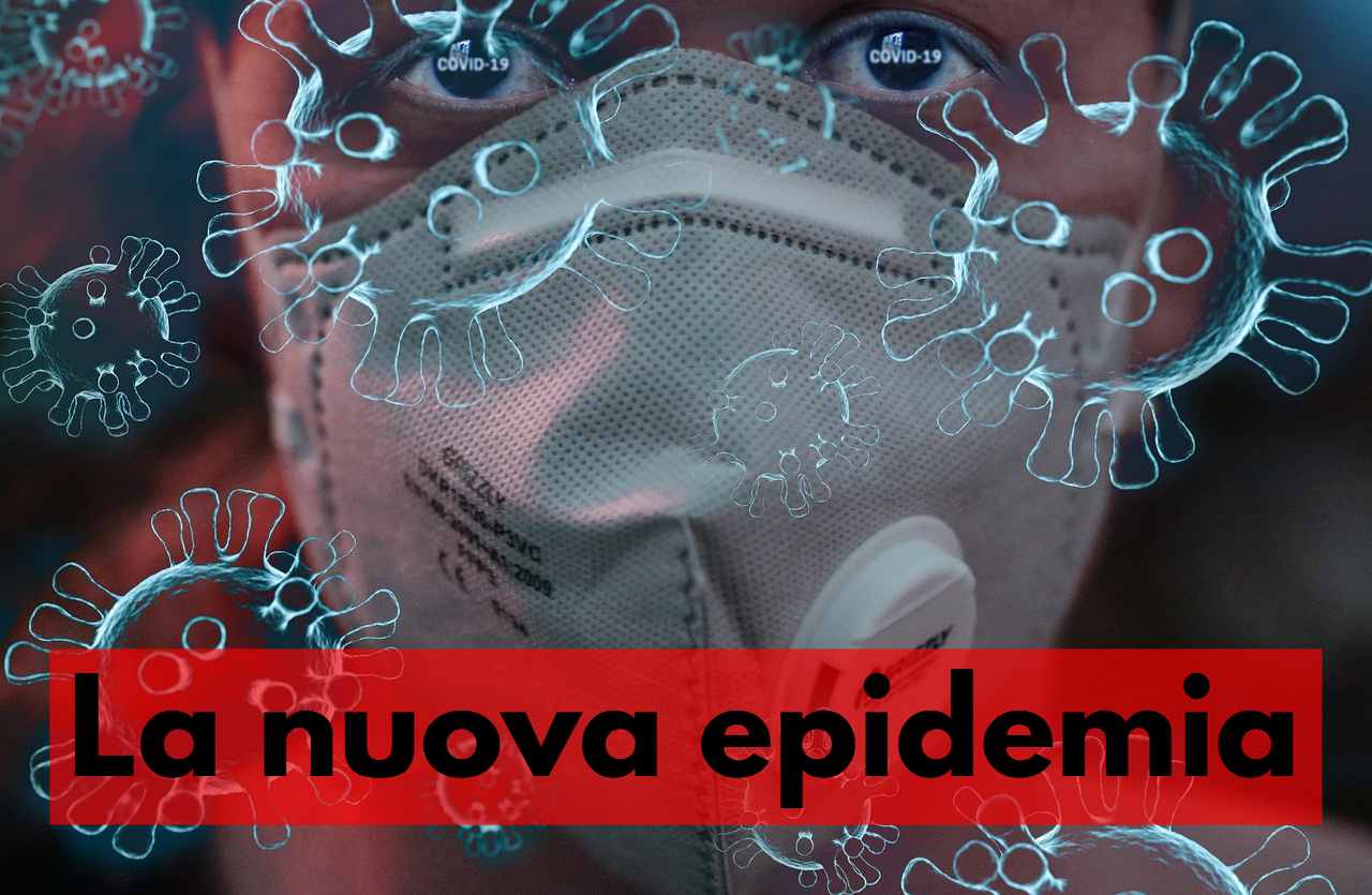 persona con mascherina e virus