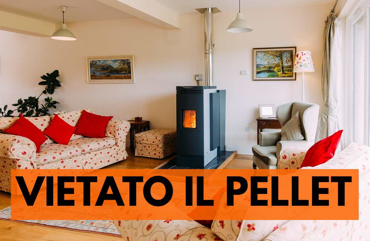 stufa a pellet in soggiorno